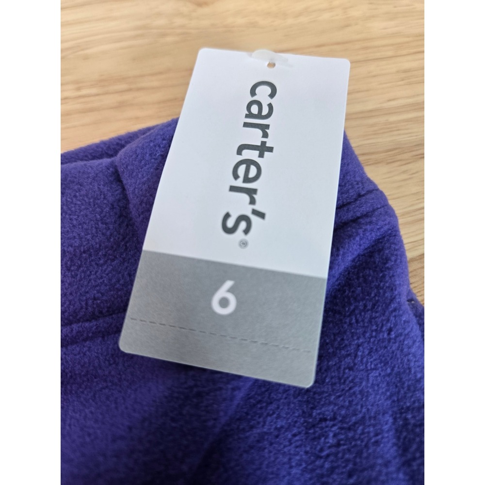 Carters Kids Purple Fleece Jogger Pants Size 6 NWT 278g718 - Picture 3 of 6